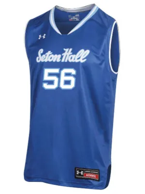 Seton Hall Pirates Under Armour Basketball Replica #56 Blue Jersey