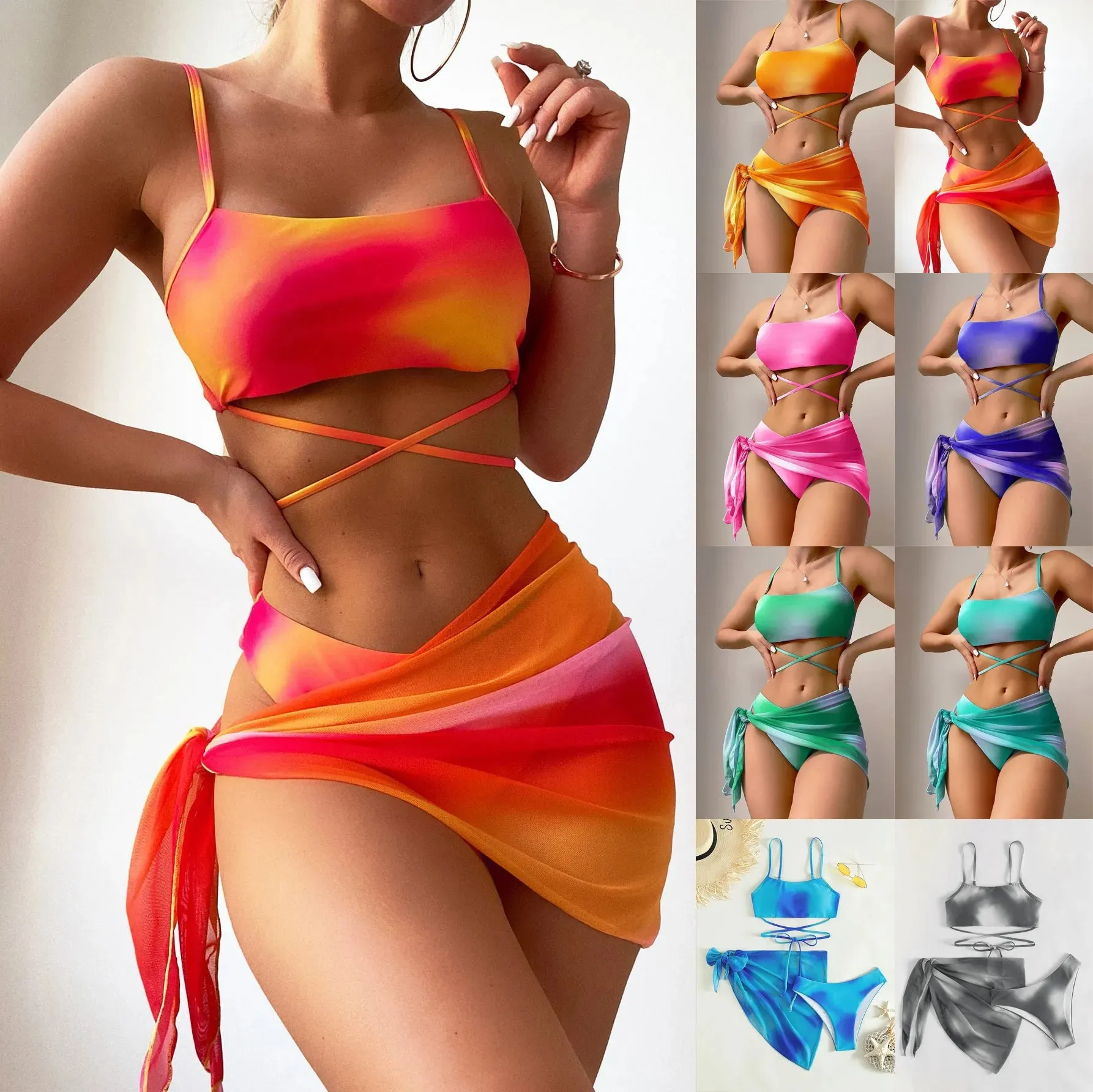 Sexy Womens Designers Bikinis Sets Mixed Brands SwimwearClear Strap Shape Swimsuits Ladies Bathing Suits Swim Wear Beach Woman Swimwears