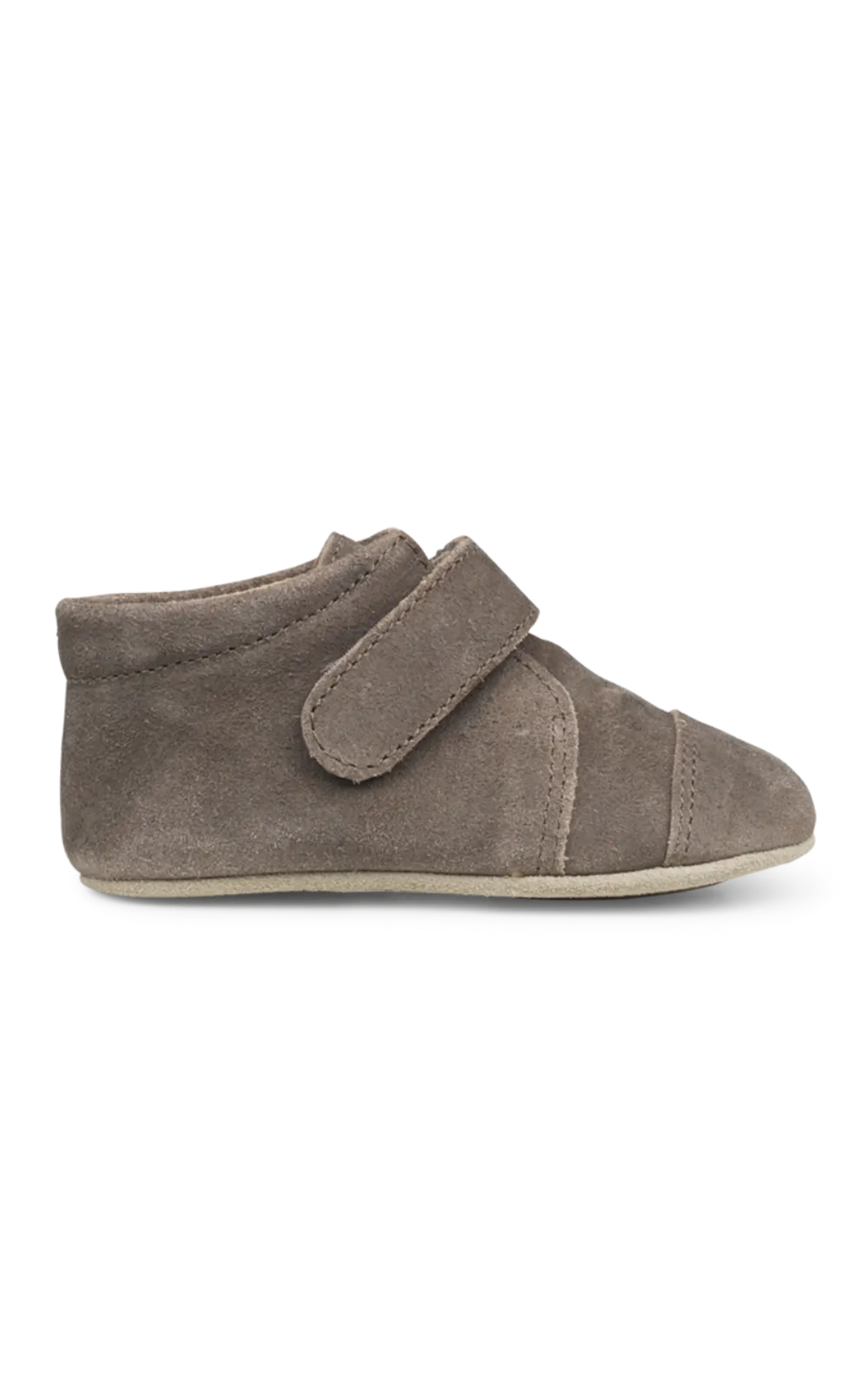 Shoe with Velcro - Taupe suede