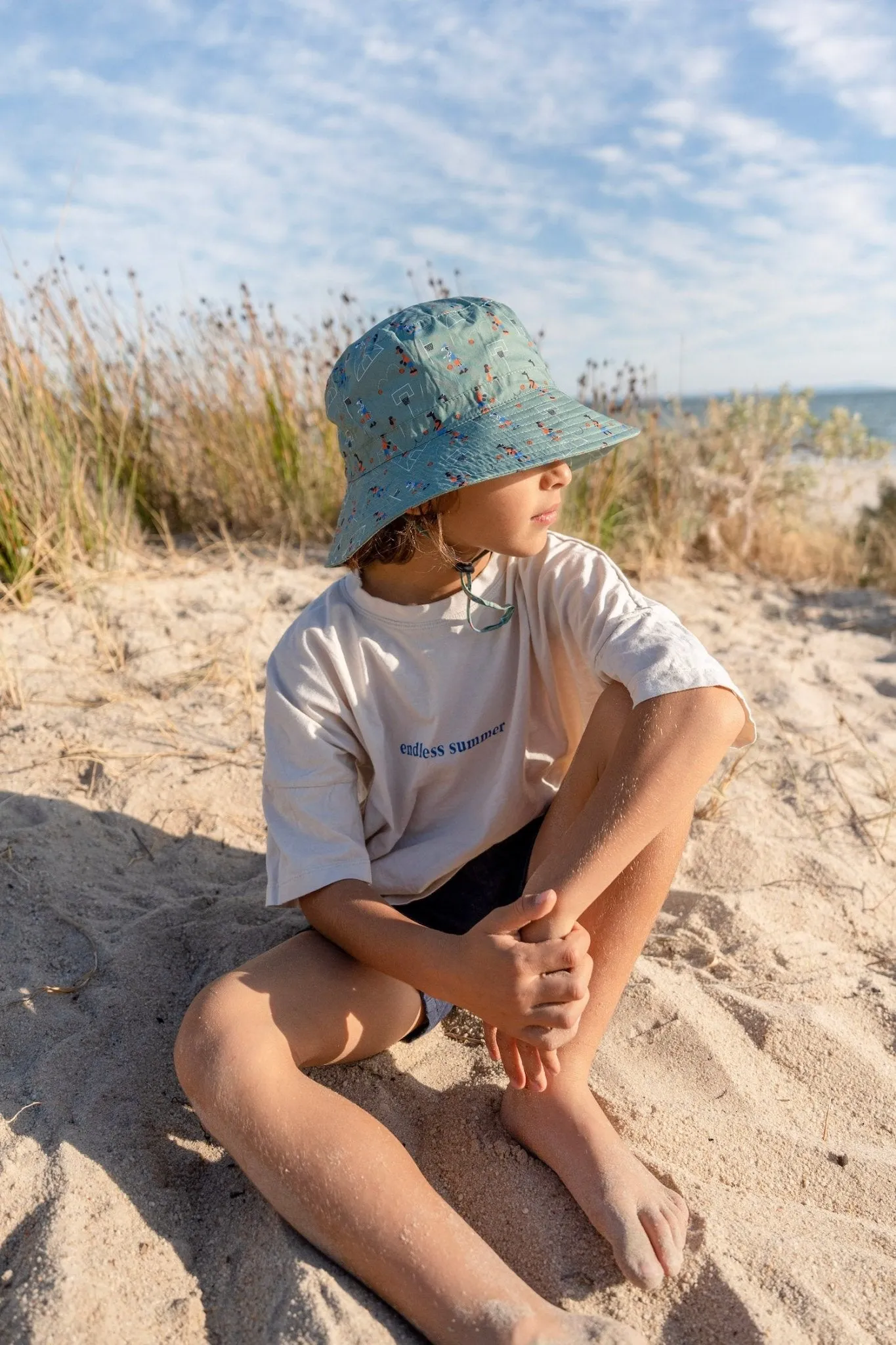 Shooting Hoops Wide Brim Bucket Hat