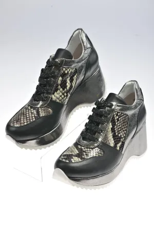 SNAKE BLACK RUNNING SHOE