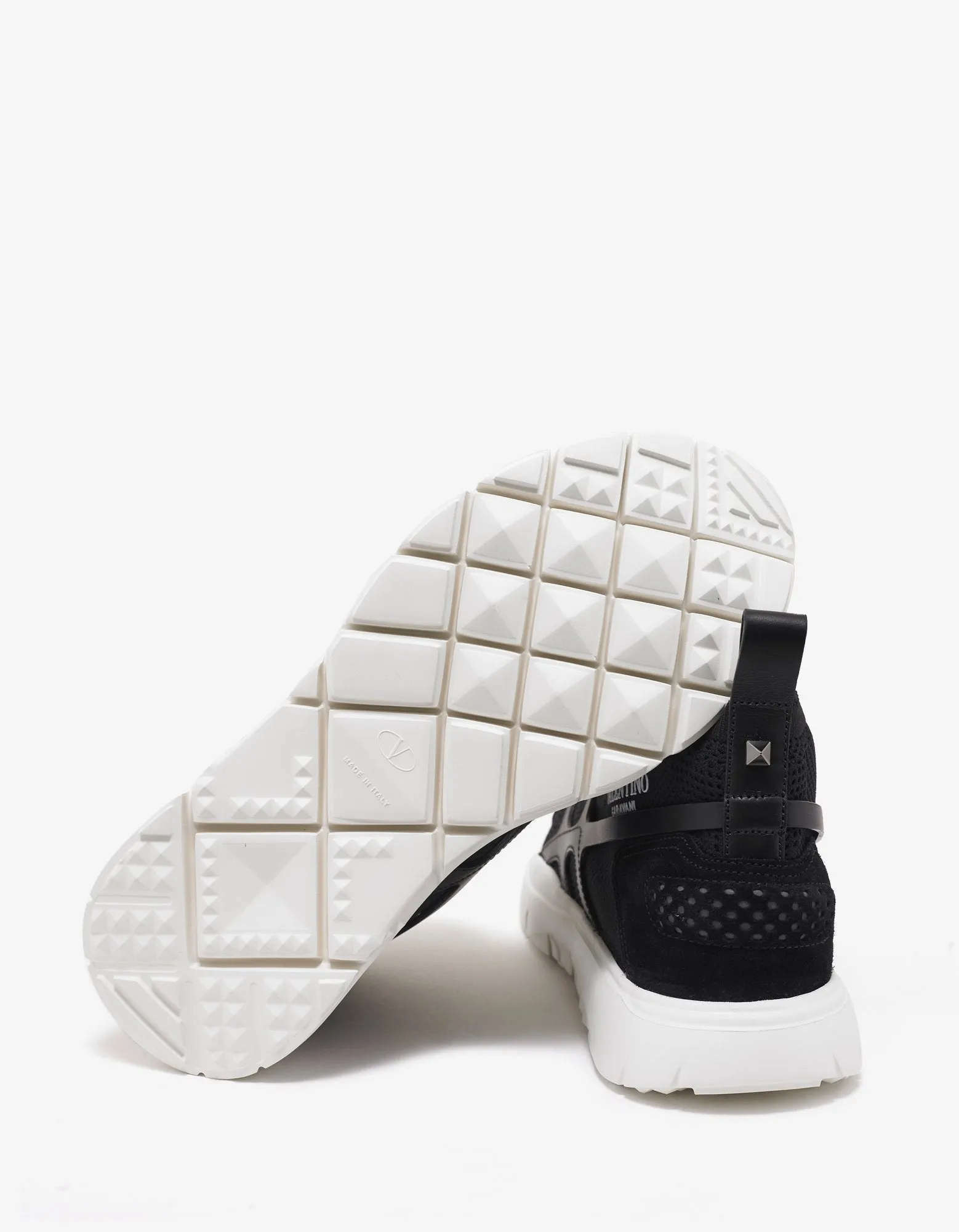 Sound High Black Leather & Mesh Trainers