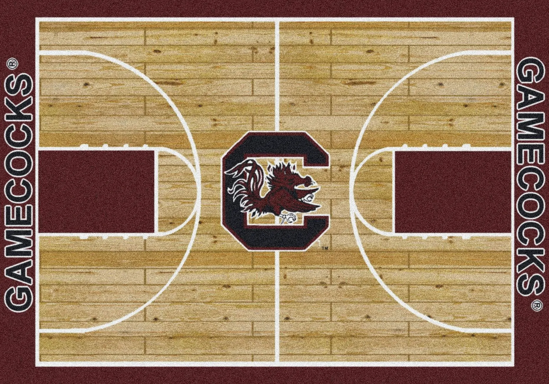 South Carolina Gamecocks Milliken Basketball Home Court Novelty Area Rug