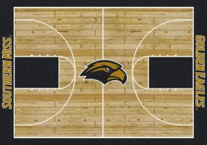 Southern Miss Golden Eagles Milliken Basketball Home Court Novelty Area Rug