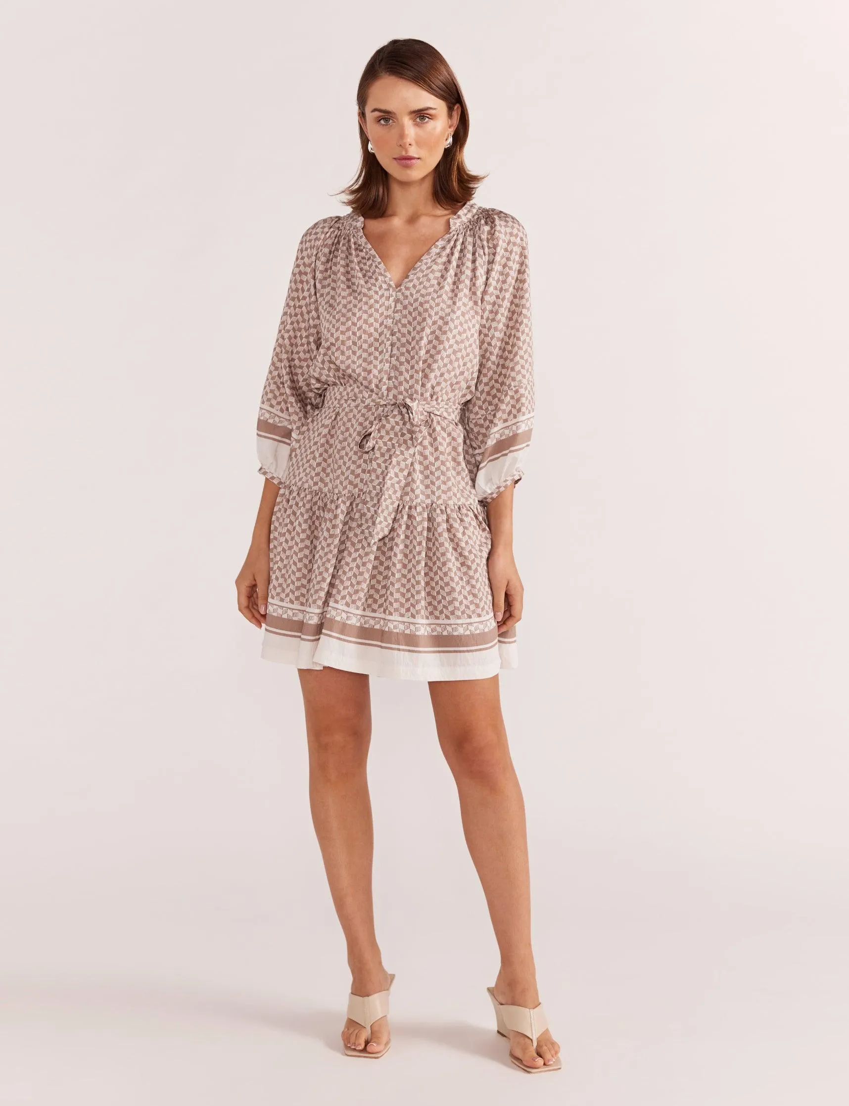 Staple the Label Soleil Smock Dress in Beige