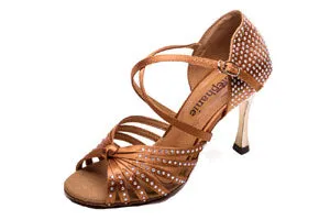 Stephanie Satin and Rhinestone Ballroom Shoe