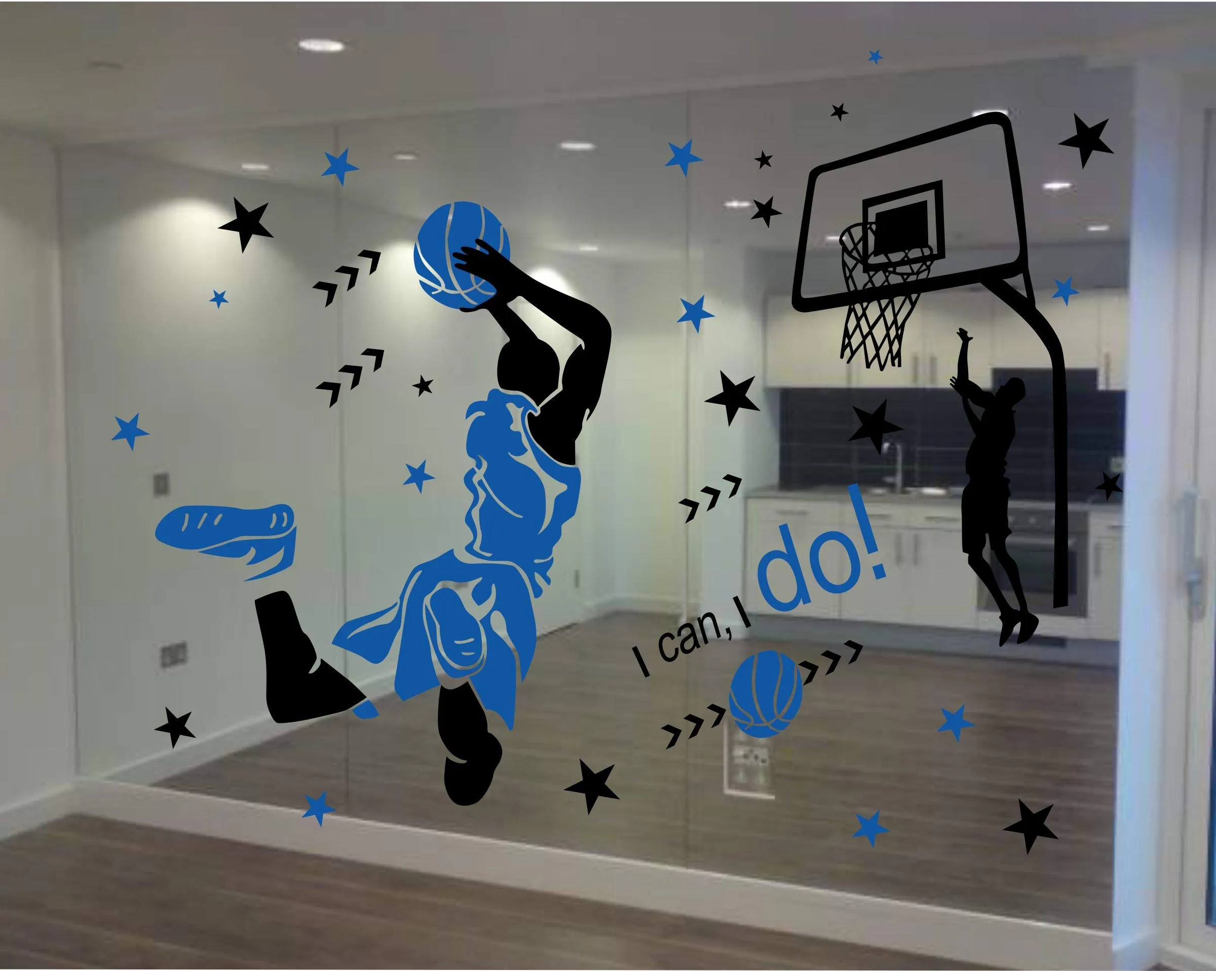 Sticker Hub Basketball Player Star Athlete Sports Decorative Wall Sticker (121 cm x 139 cm) BS753