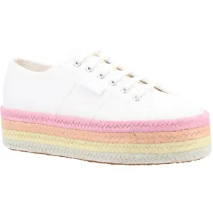 Superga 2790 Multicolor Rope 100% Cotton Women's White/Candy Multicolour Trainers