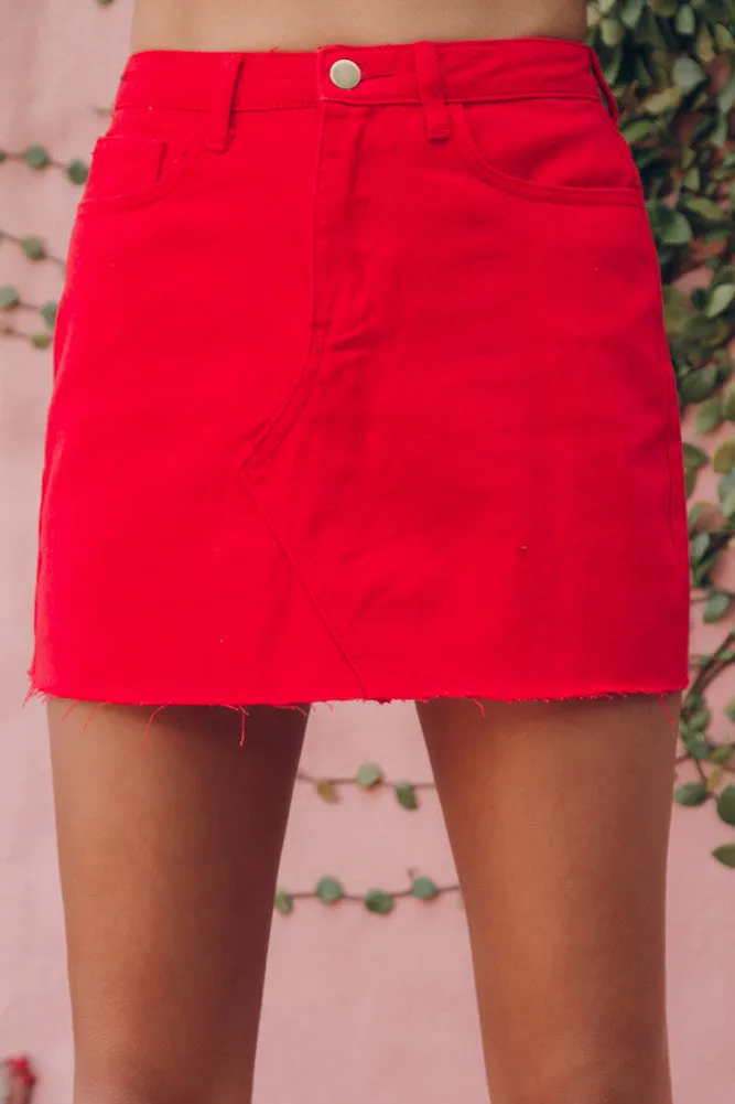 Take Shelter Skirt Red