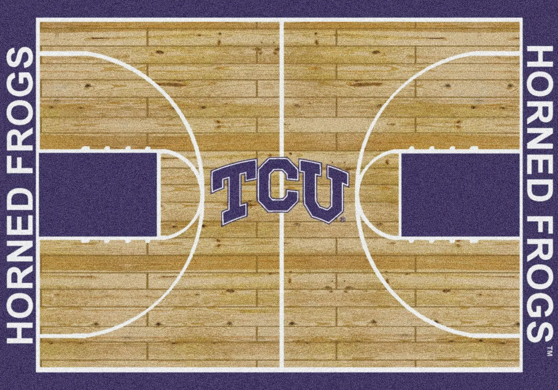 TCU Horned Frogs Milliken Basketball Home Court Novelty Area Rug