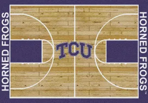 TCU Horned Frogs Milliken Basketball Home Court Novelty Area Rug