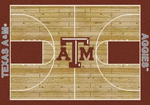 Texas A&M Aggies Milliken Basketball Home Court Novelty Area Rug