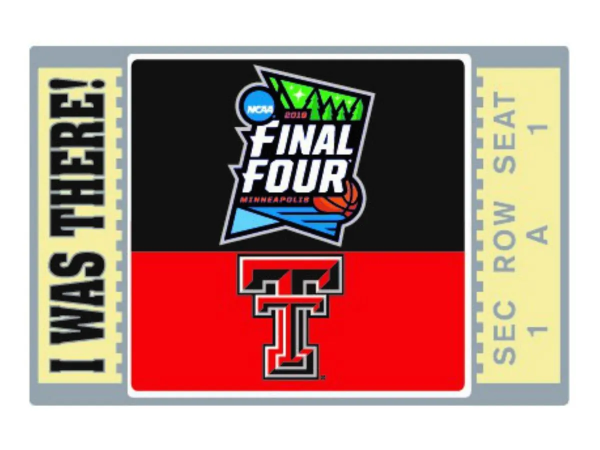 Texas Tech Red Raiders 2019 Final Four Minneapolis "I WAS THERE!" Pin