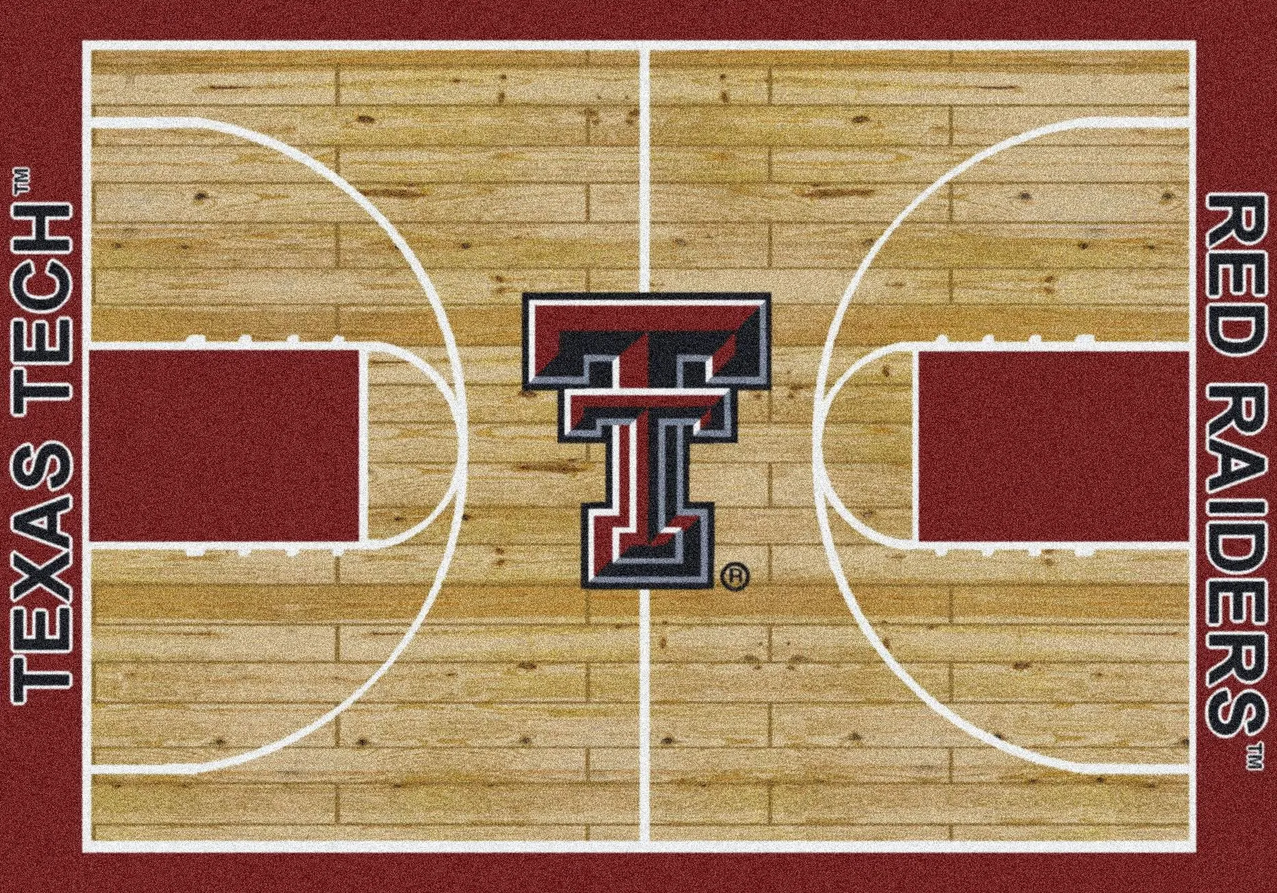 Texas Tech Red Raiders Milliken Basketball Home Court Novelty Area Rug