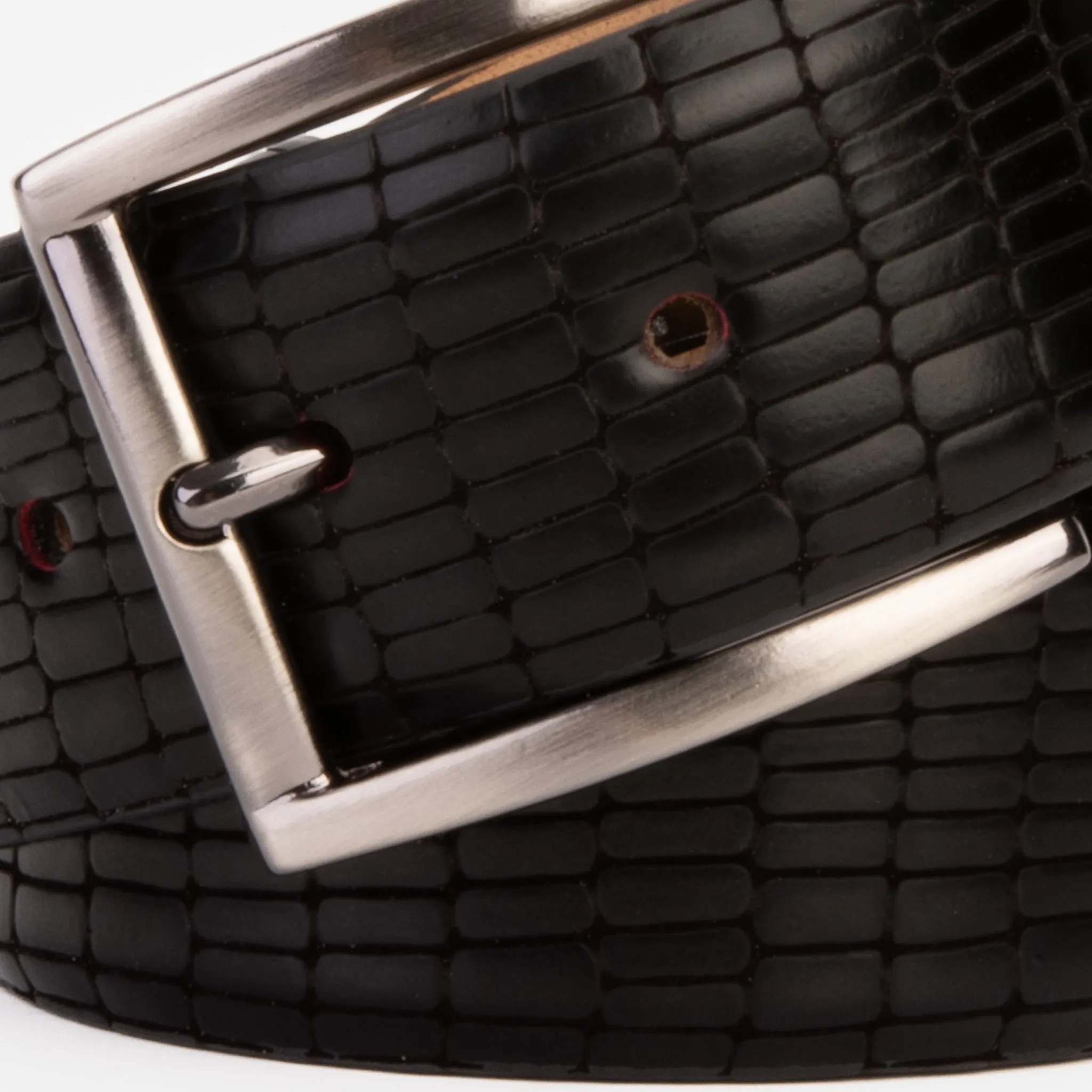 The Empire Black Leather Belt