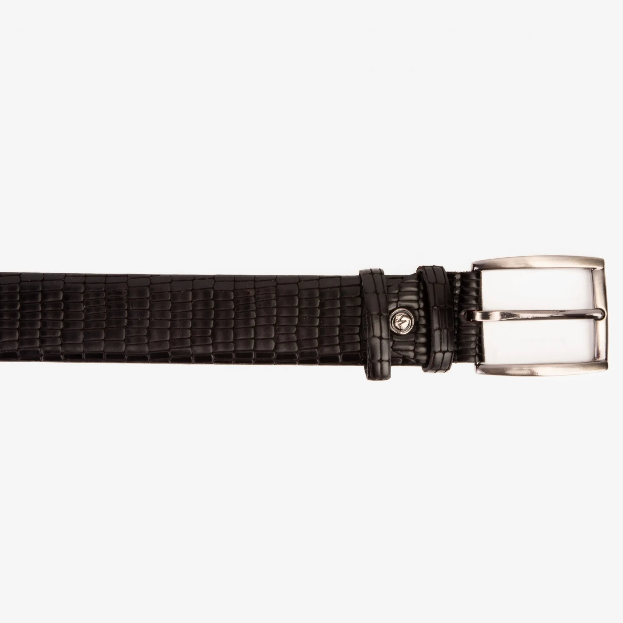 The Empire Black Leather Belt