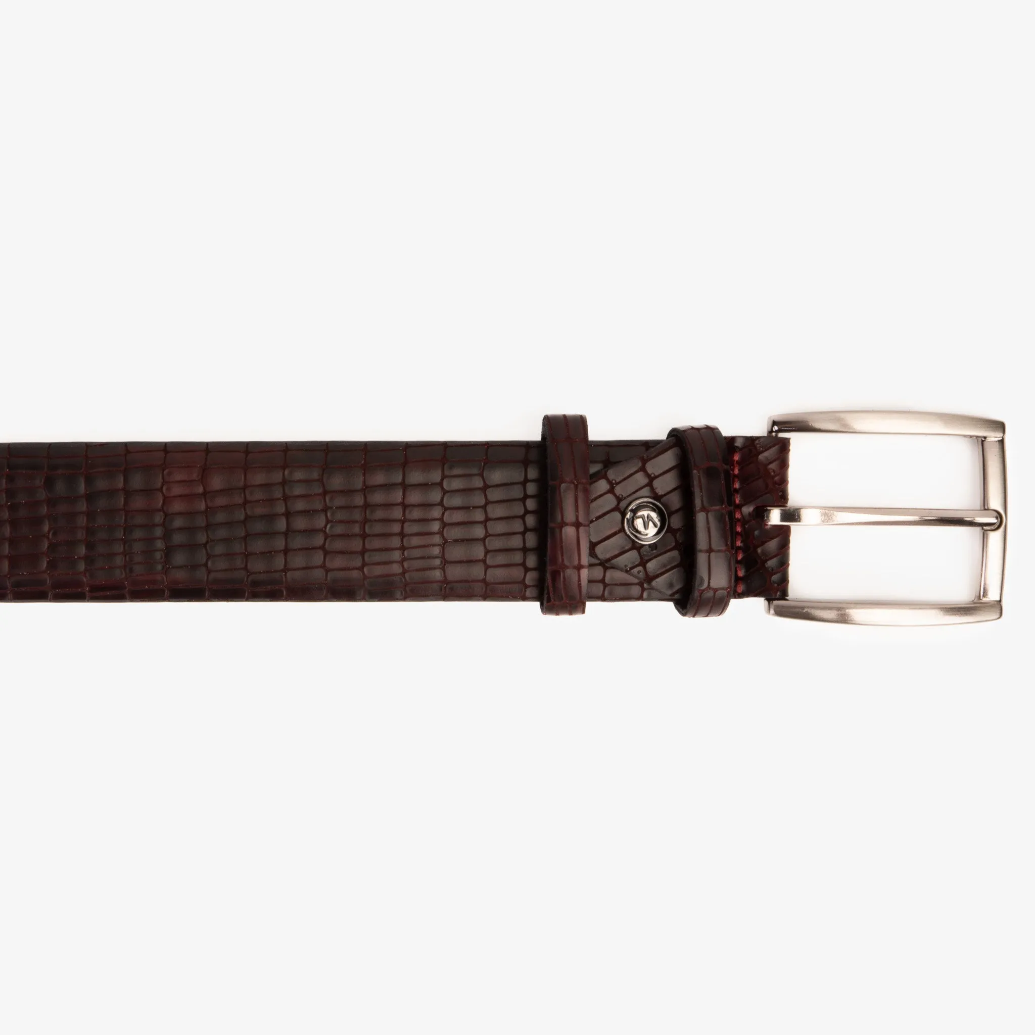 The Empire Burgundy Leather Belt