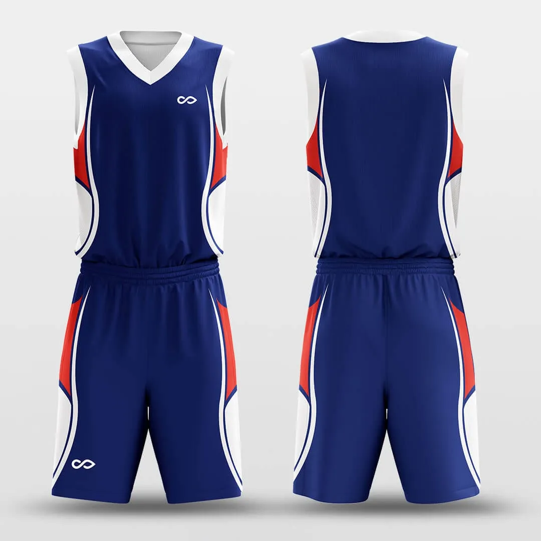 Titan Blue - Customized Basketball Jersey Set Design BK160107S