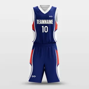 Titan Blue - Customized Basketball Jersey Set Design BK160107S