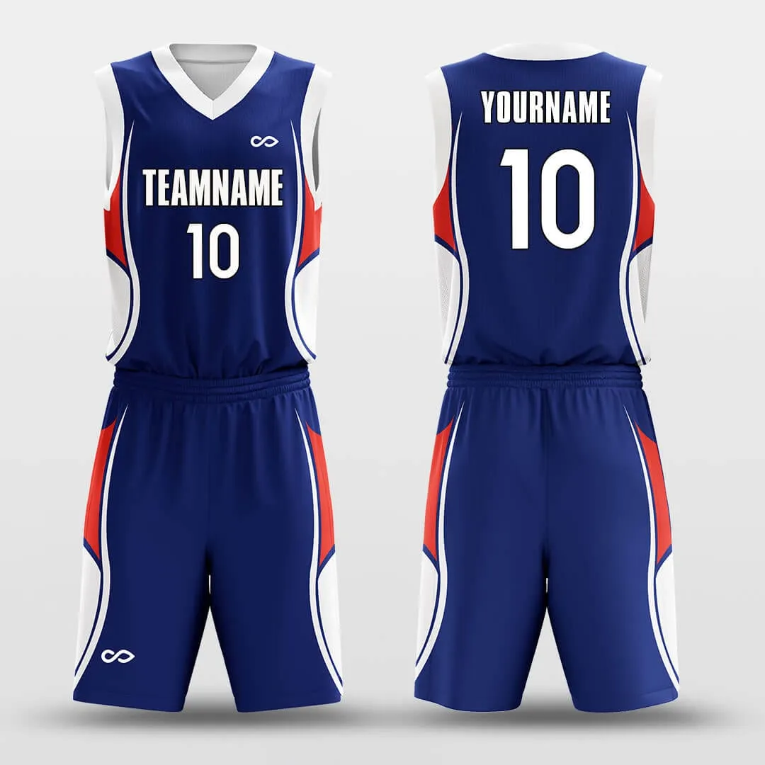 Titan Blue - Customized Basketball Jersey Set Design BK160107S