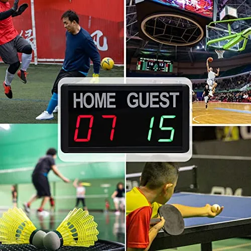 TOG Portable LED Scoreboard Clock Electronic Score Board Score Keeper Sport'|Home & Kitchen| Home Decor| Figurines'