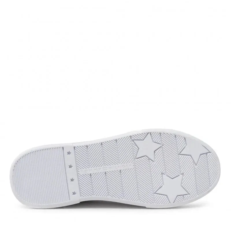 Tommy Hilfiger Embossed Monogram Sneakers - WHTGLD