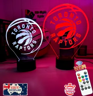 TORONTO RAPTORS BASKETBALL Team 3D LED Night Light