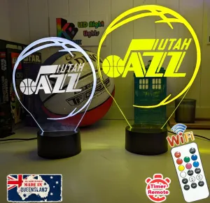 UTAH JAZZ BASKETBALL Team 3D LED Night Light Lamp