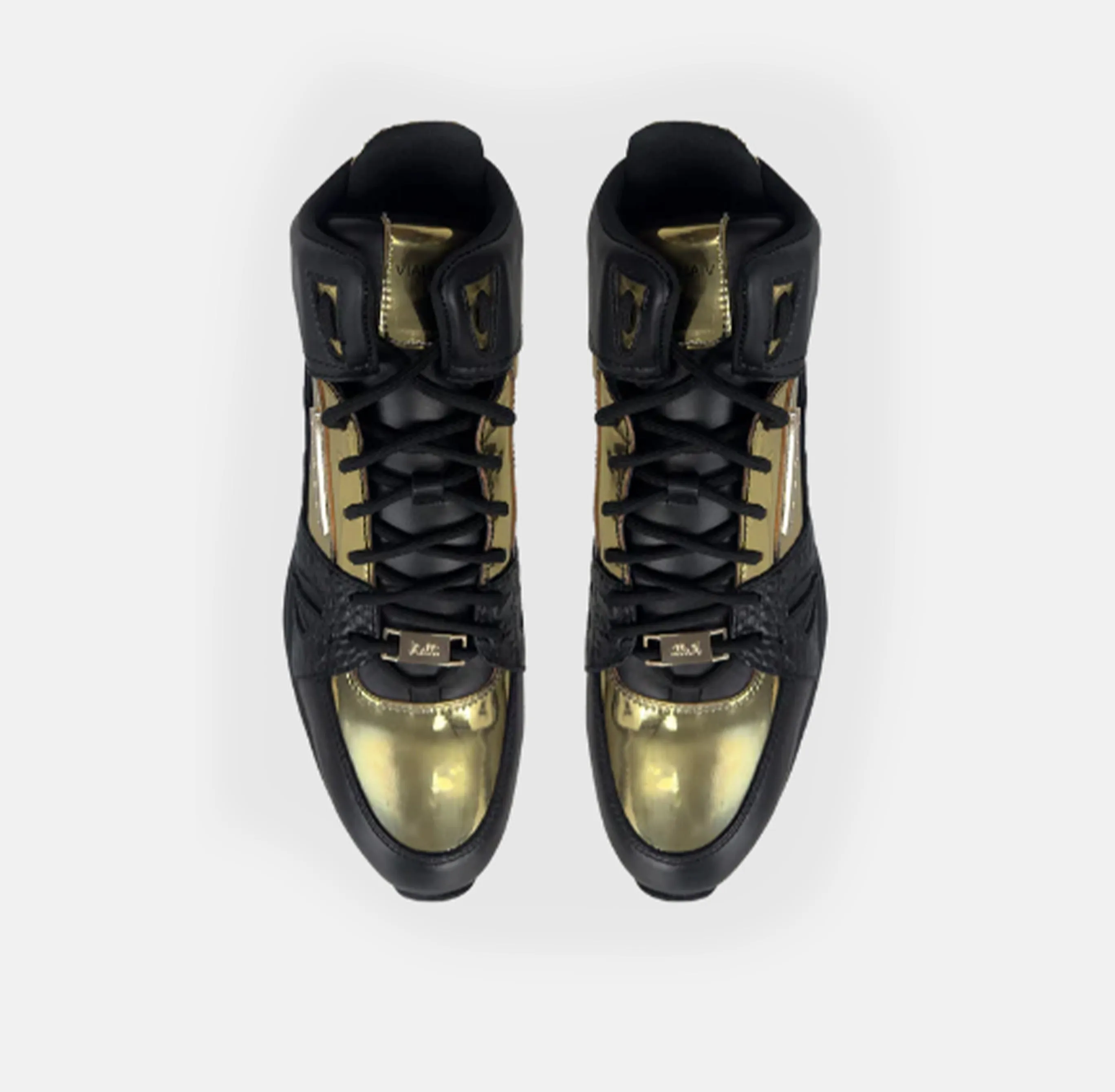 Vialli Matteo Black Gold Mid Sneaker