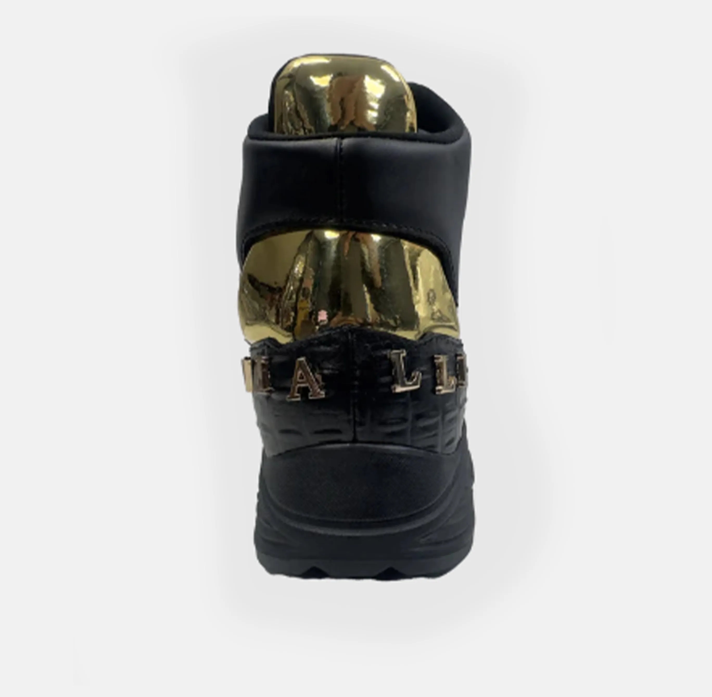 Vialli Matteo Black Gold Mid Sneaker