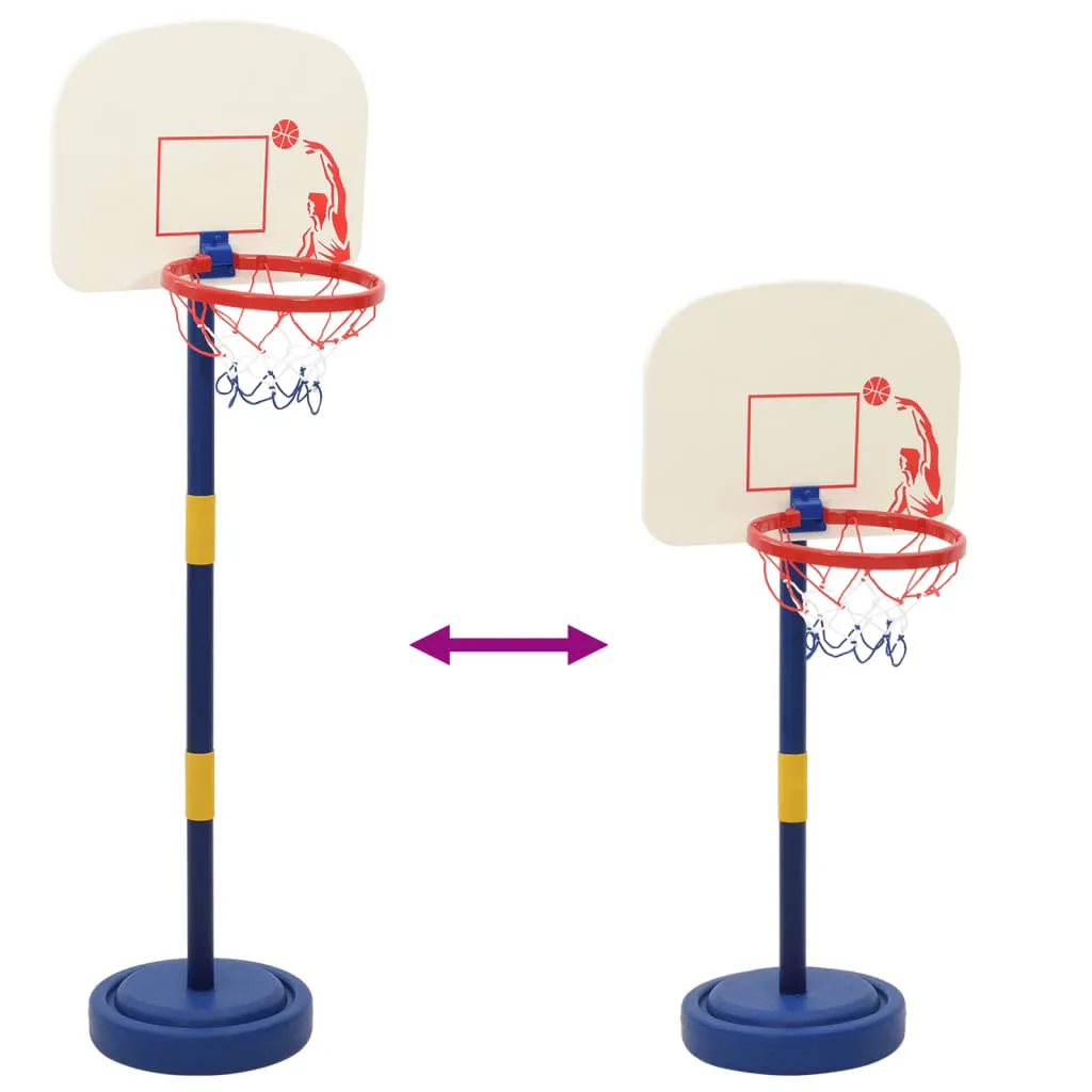 vidaXL Adjustable Basketball Stand with Ball and Pump - Height 90/121 cm