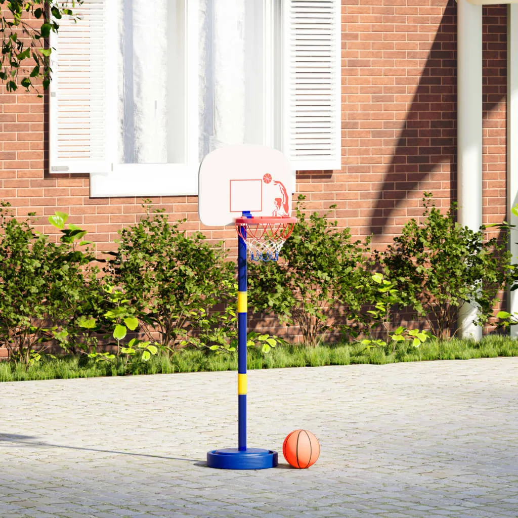 vidaXL Adjustable Basketball Stand with Ball and Pump - Height 90/121 cm