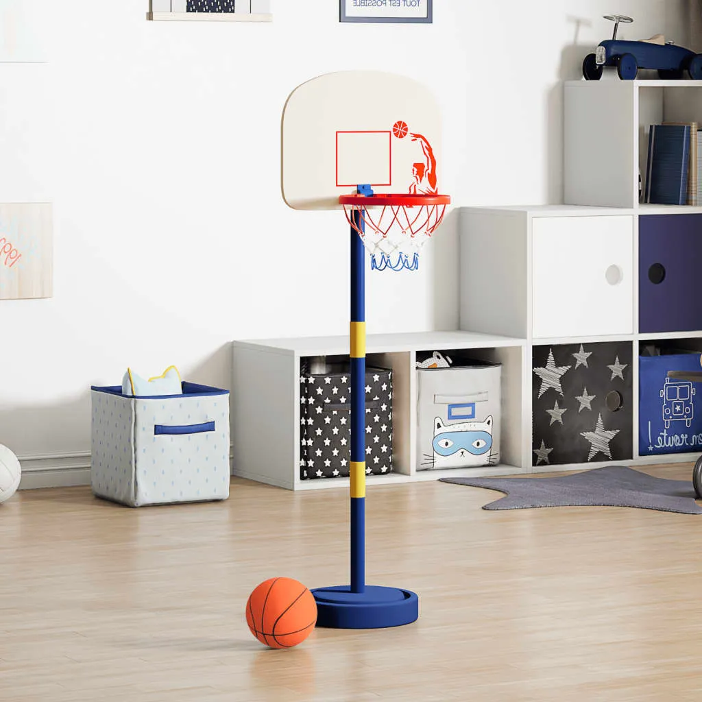 vidaXL Adjustable Basketball Stand with Ball and Pump - Height 90/121 cm