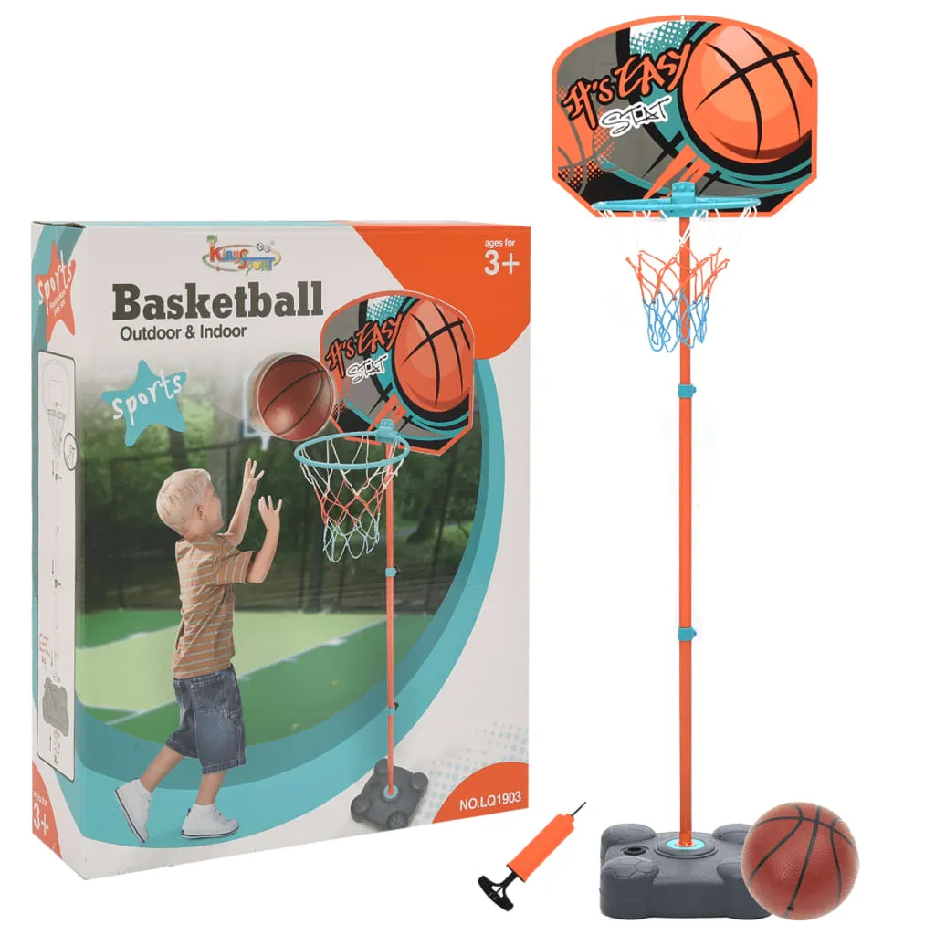 vidaXL Portable Basketball Play Set Adjustable 109-141 cm