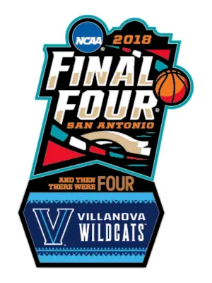 Villanova Wildcats 2018 NCAA Final Four March Madness San Antonio Lapel Pin