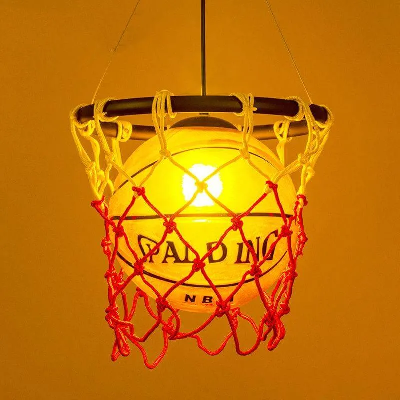 Vintage Luminaria Basketball Pendant Hanging Lamp