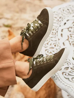 Virevolte Recycled Grain Suede Vegan Sneakers | Forest