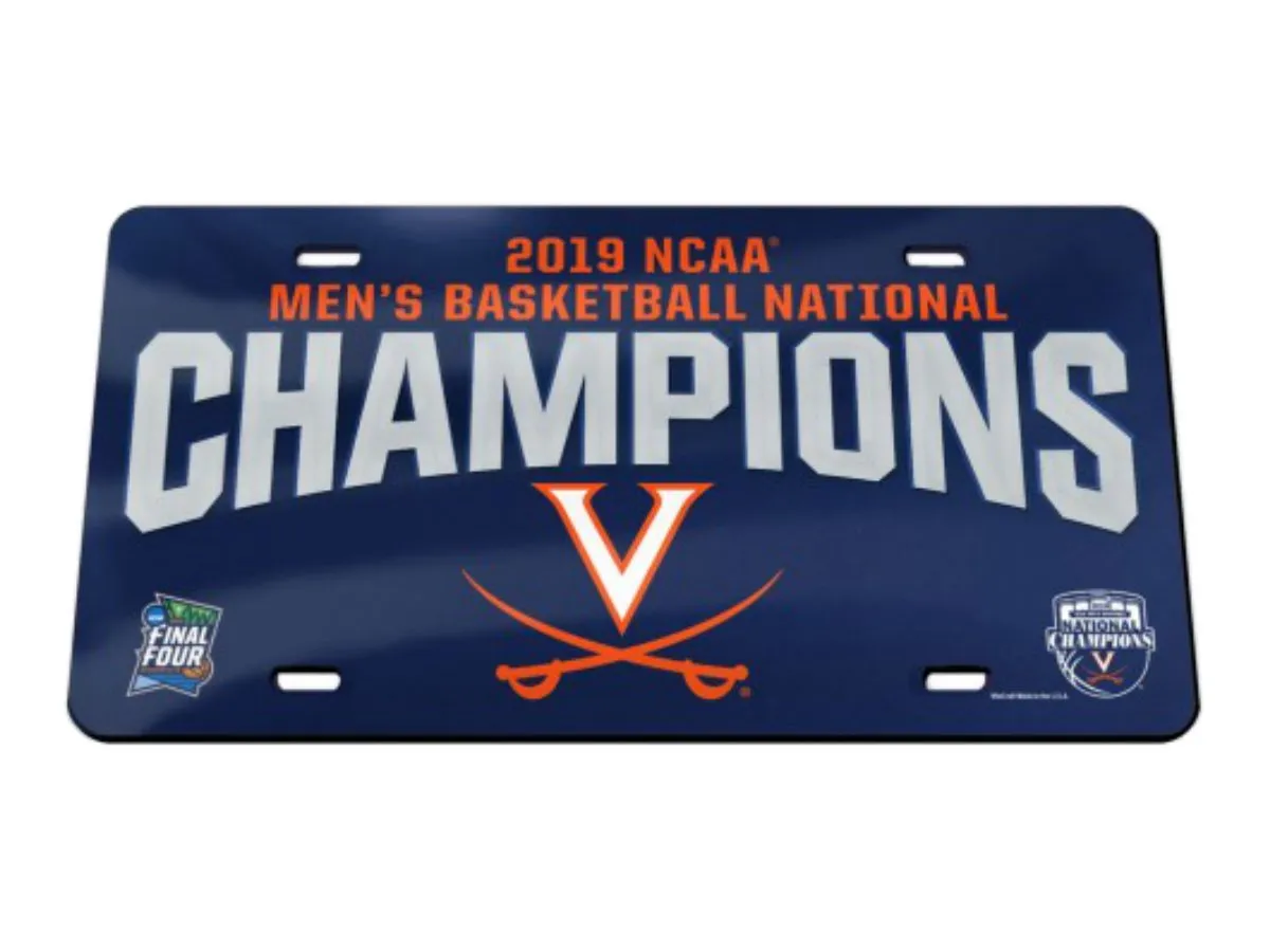 Virginia Cavaliers 2019 Basketball National Champions Mirror License Plate