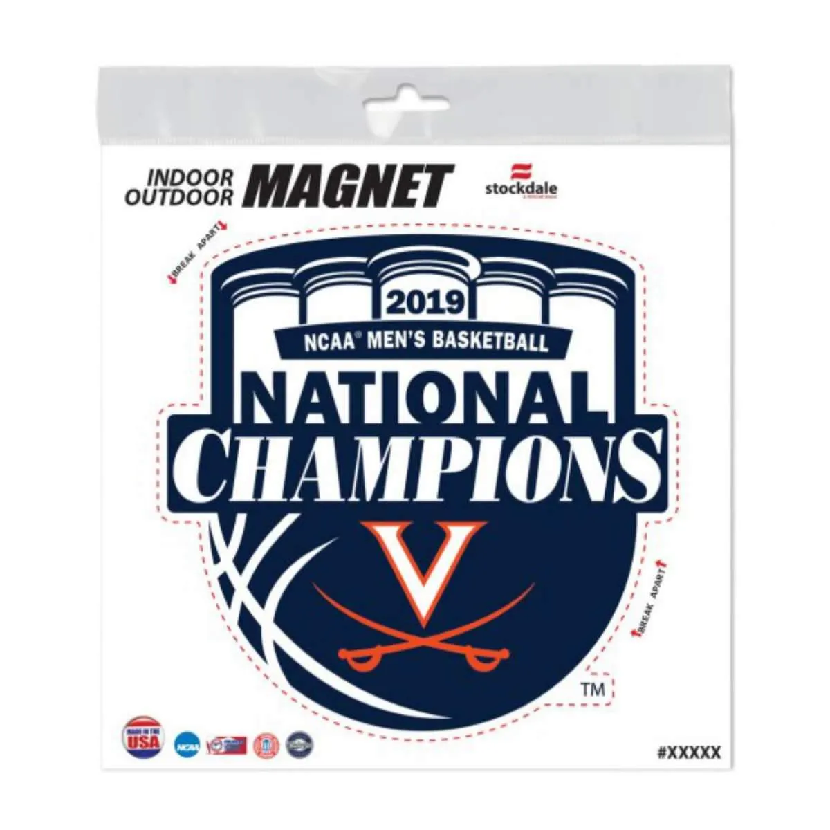 Virginia Cavaliers 2019 NCAA Basketball National Champions Magnet (6"x6")