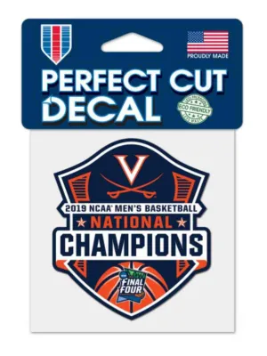 Virginia Cavaliers 2019 NCAA Basketball National Champions Perfect Cut Decal