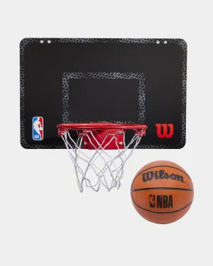 Wilson NBA Forge Acrylic Mini Hoop: Black Colour  30 NBA Team Stickers Multi-coloured