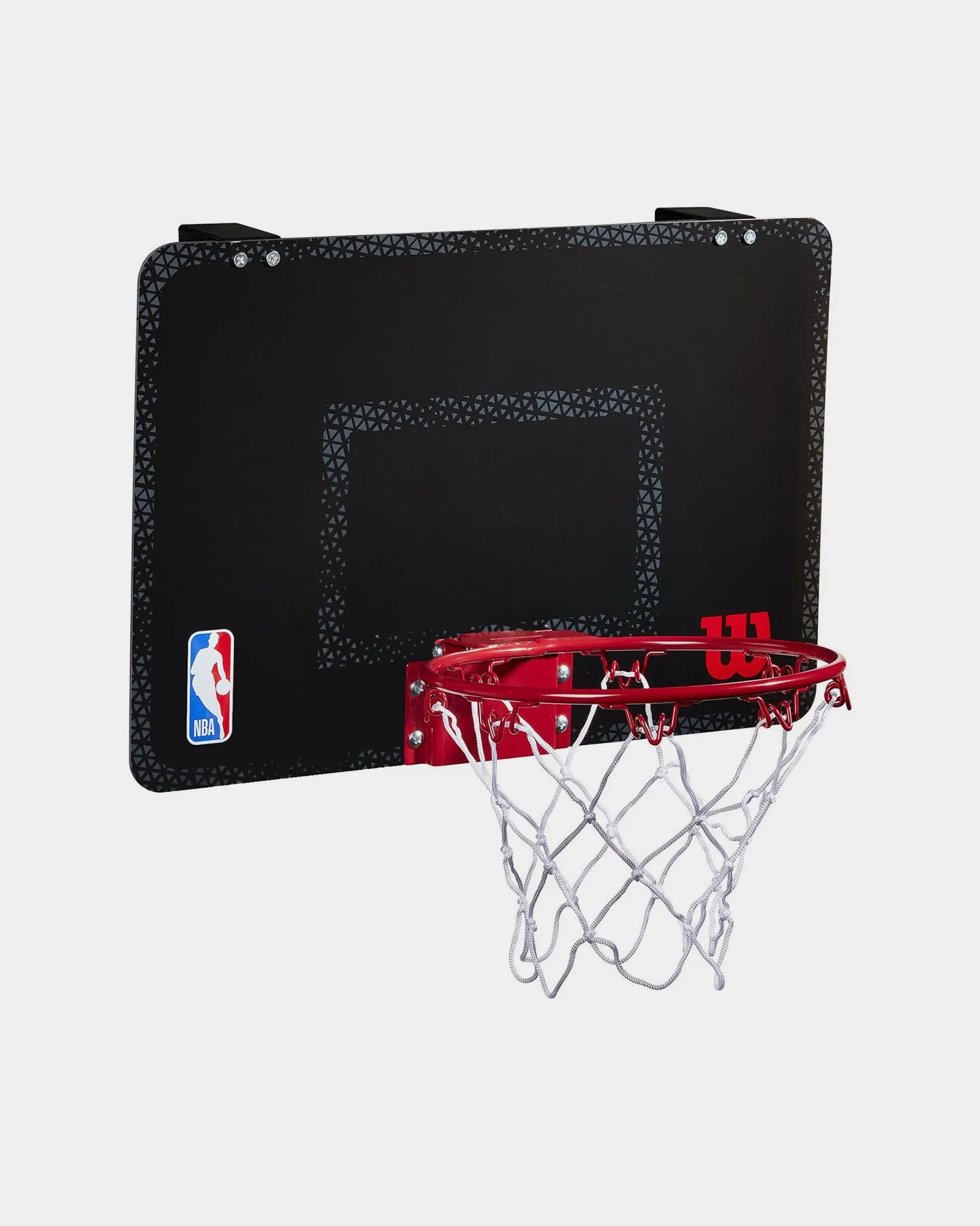 Wilson NBA Forge Acrylic Mini Hoop: Black Colour  30 NBA Team Stickers Multi-coloured