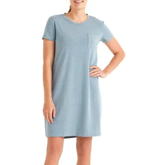 Women's Bamboo Flex Pocket Dress - Heather Coastal Sage