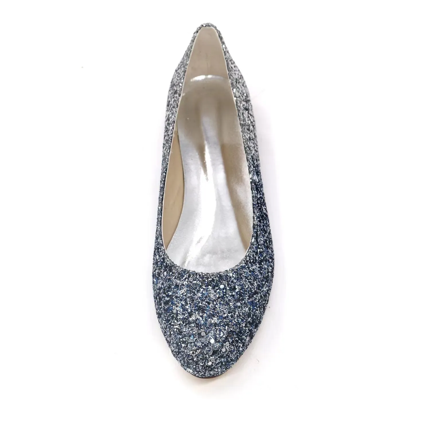 Women's Sparkling Glitter Flat Heel Flats With Sequin Wedding Shoes Bridal Shoes