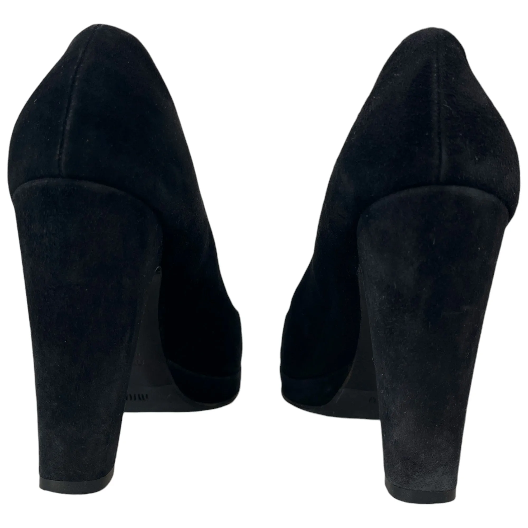 Women's Suede Heels Black Size EU 36 / UK 3