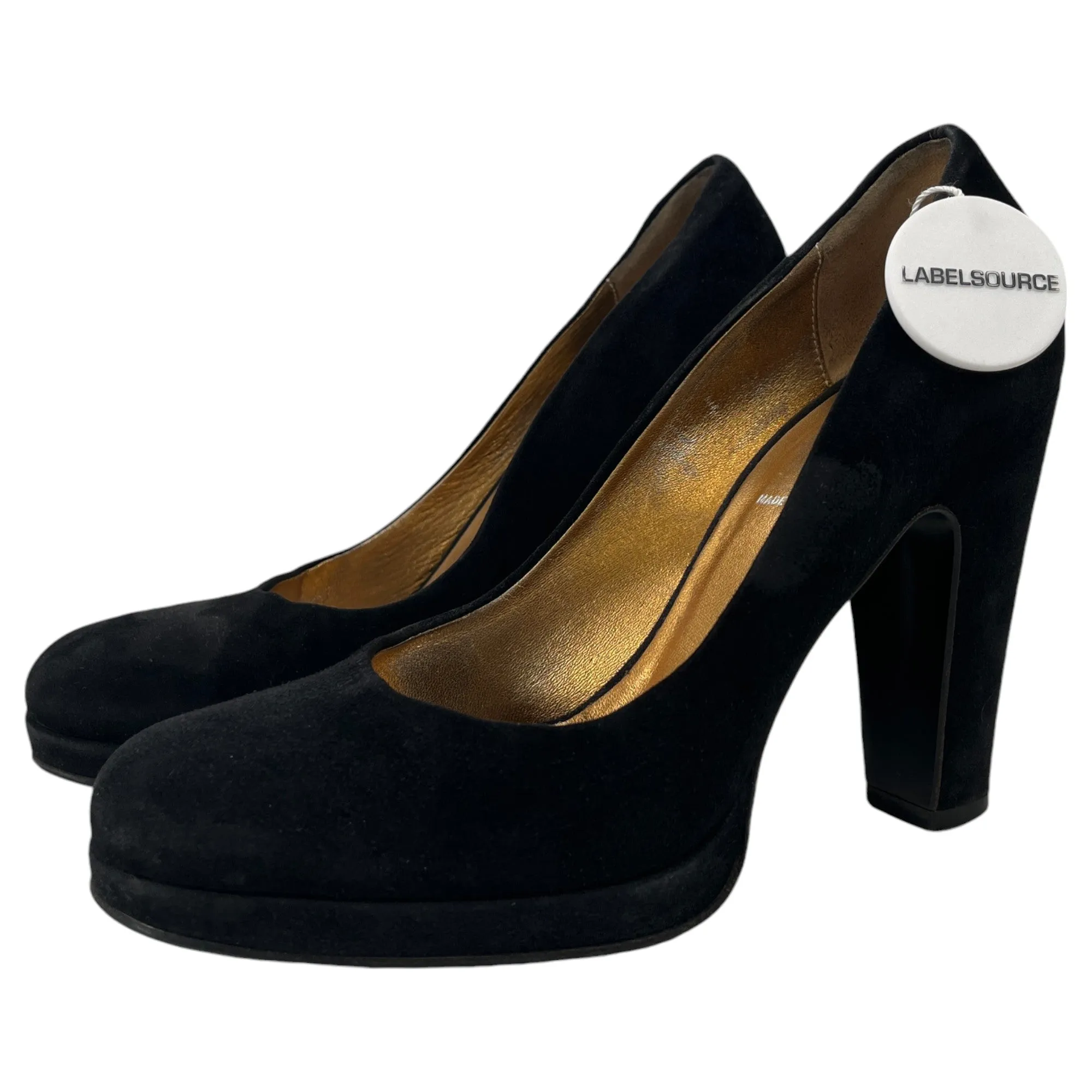 Women's Suede Heels Black Size EU 36 / UK 3